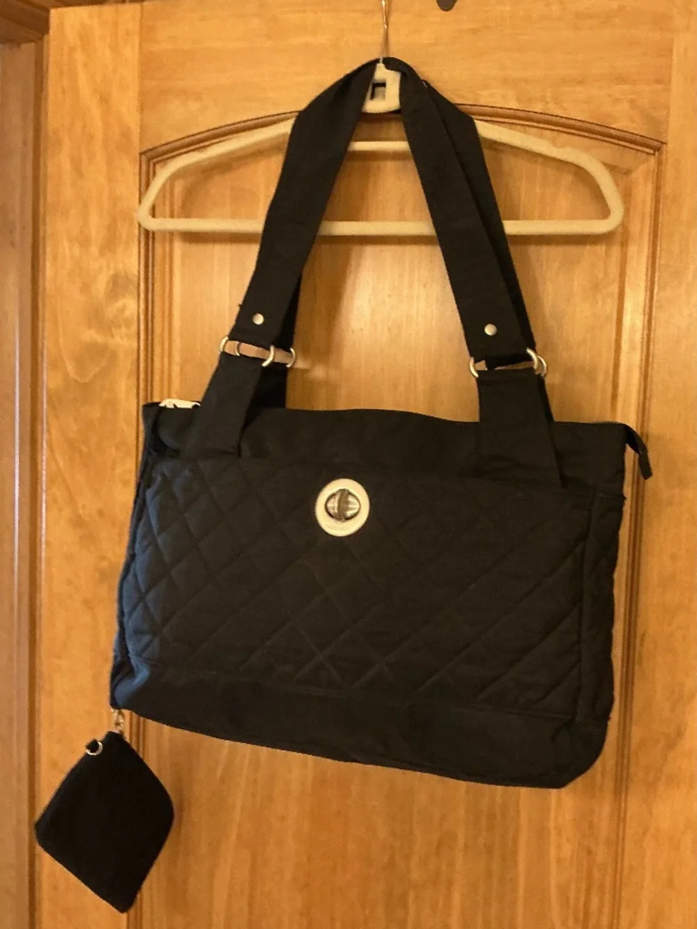 Baggalini Quilted Work/Travel Tote Black